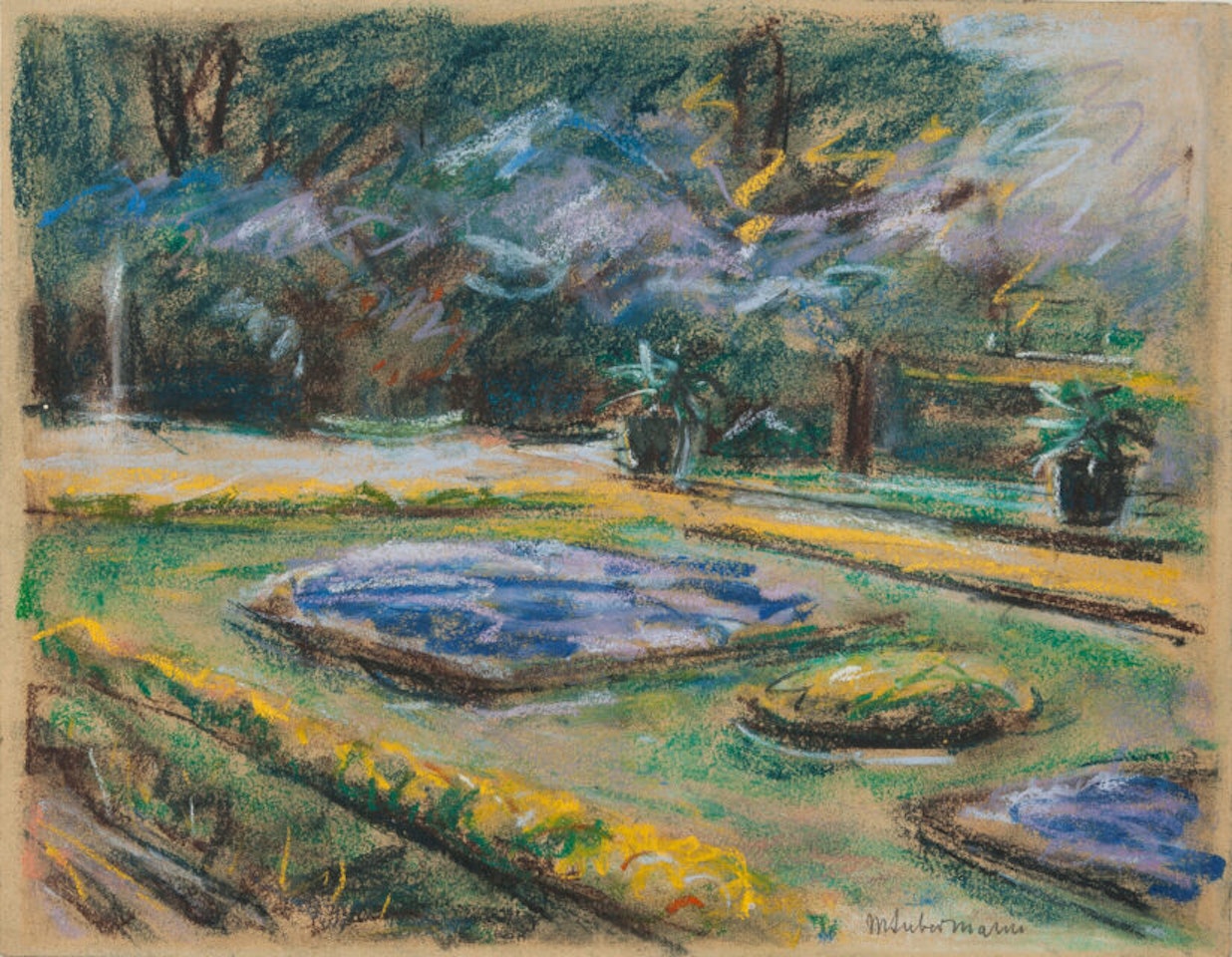 The flower terrace in the Wannsee Garden to the northeast by Max Liebermann