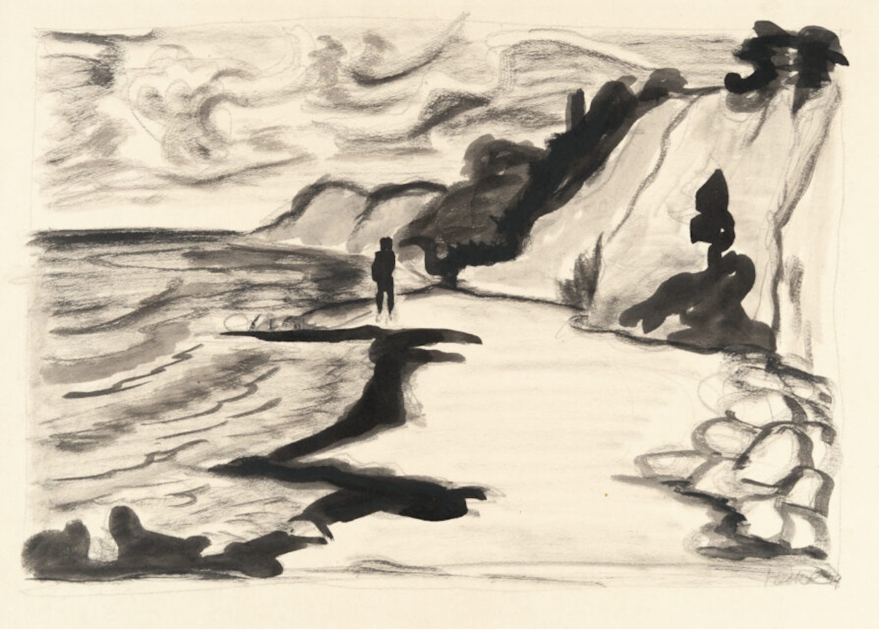 Coastal landscape by Erich Heckel
