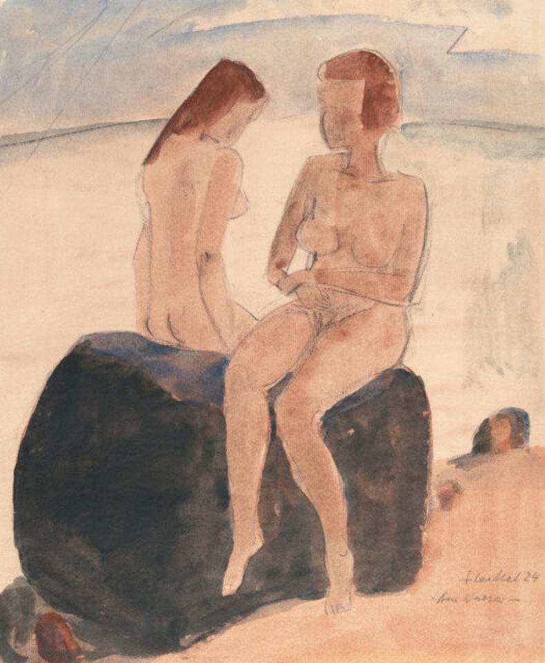 By the water by Erich Heckel