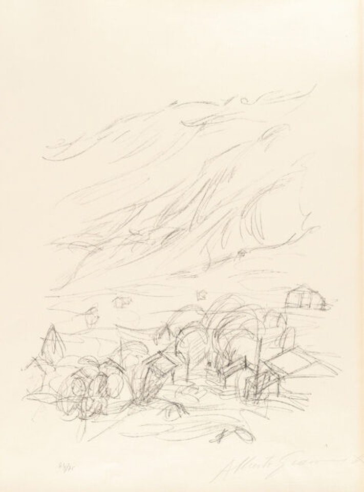 Landscape in Stampa by Alberto Giacometti