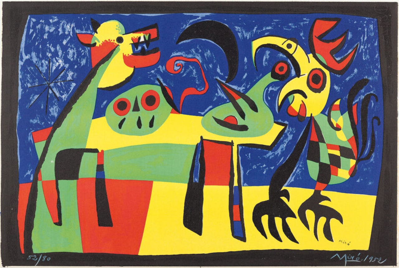 Dog Barking at the Moon by Joan Miró