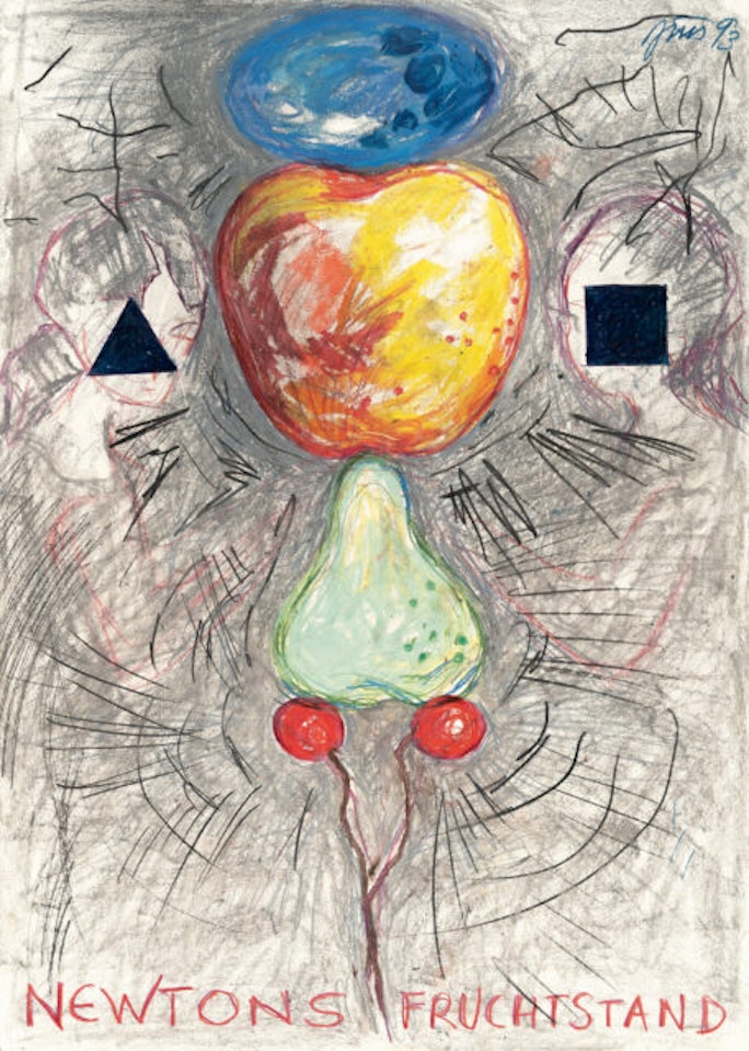 Newton"s fruit stood by Gunter Brus
