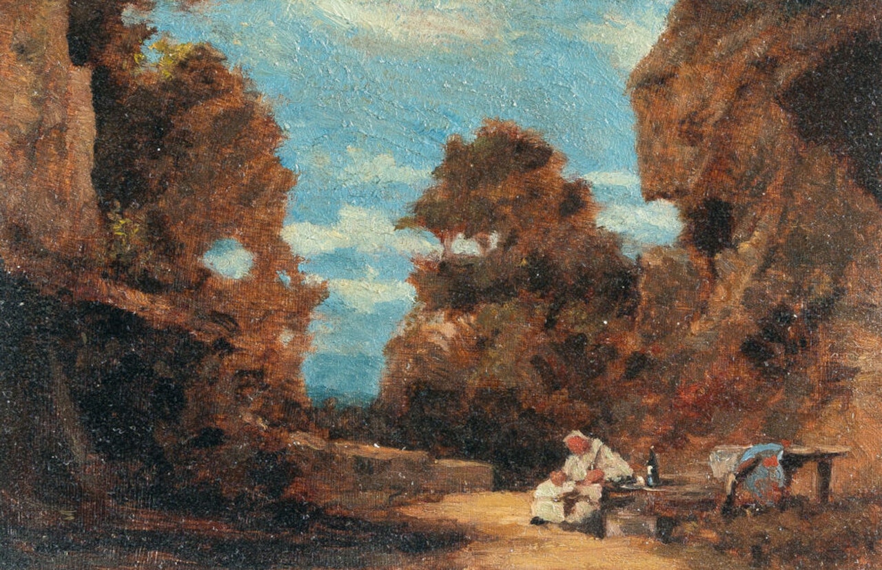 The hermit at the wine tasting by Carl Spitzweg