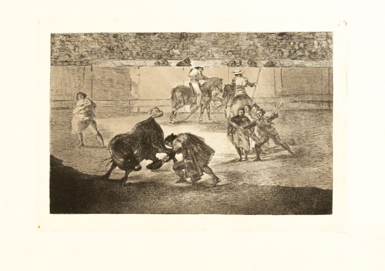 Pepe illo haciendo el recorte al toro by Francisco José de Goya