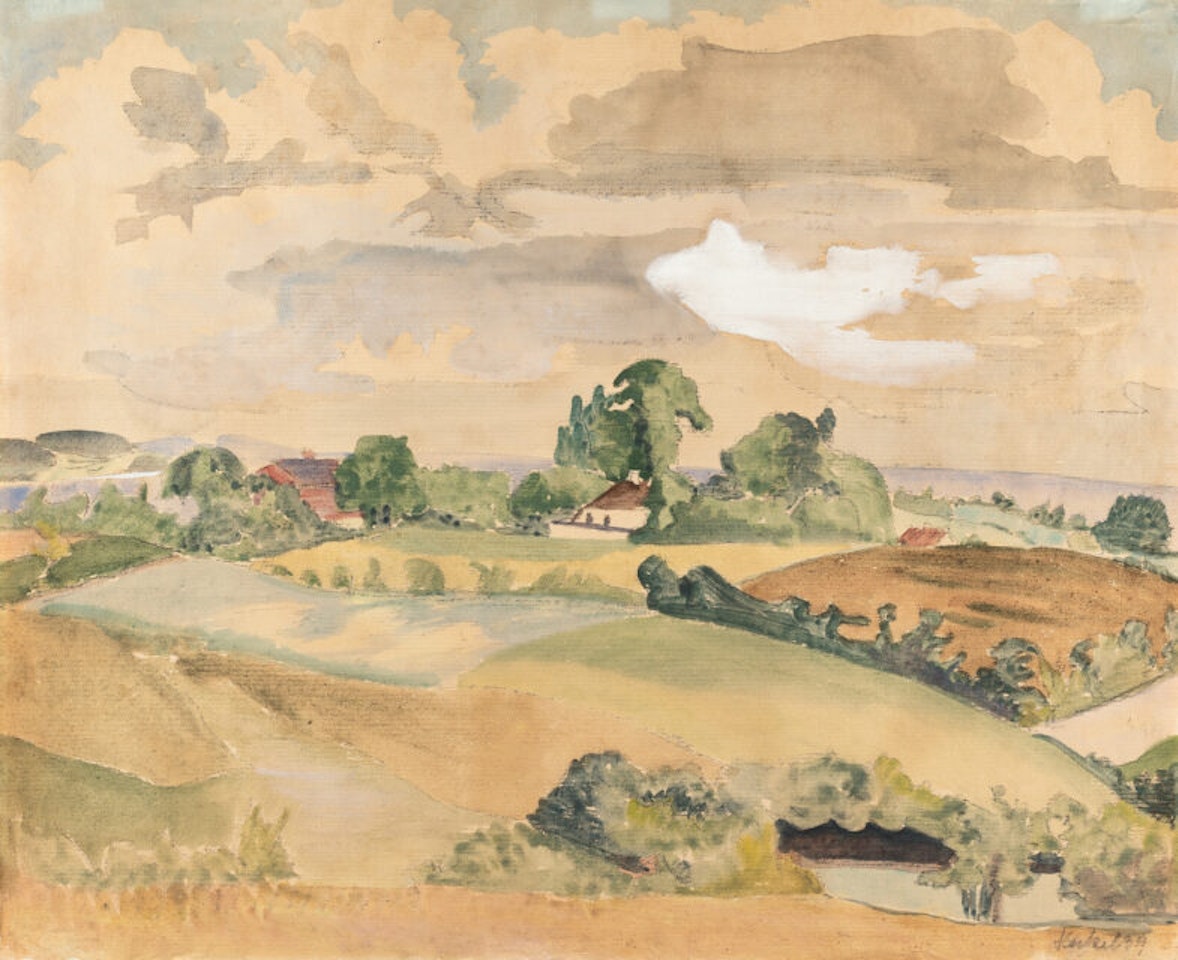 Landscape at the firth by Erich Heckel
