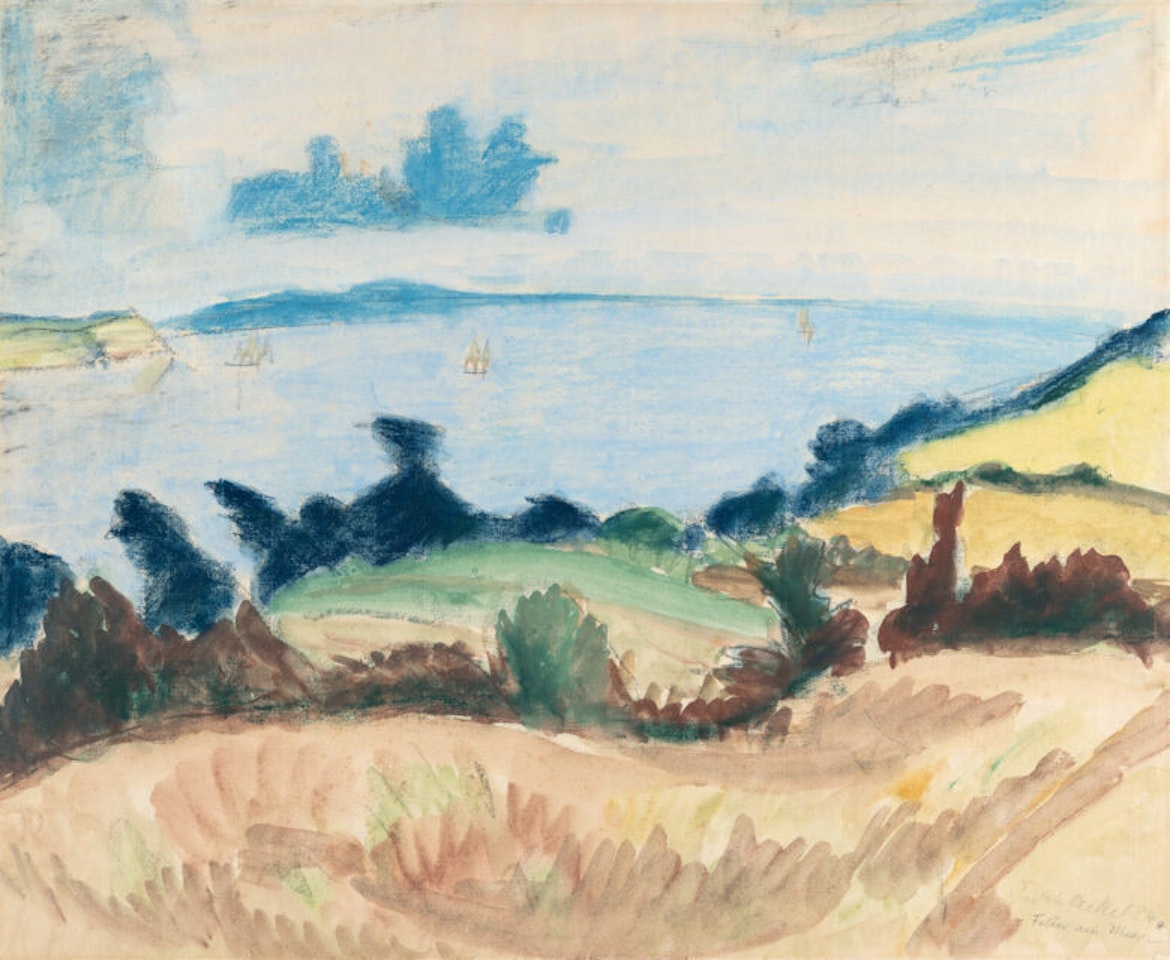 “Fields by the sea” by Erich Heckel