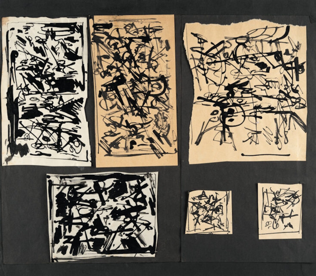 6 sheets: Untitled (sketches) by Emilio Vedova
