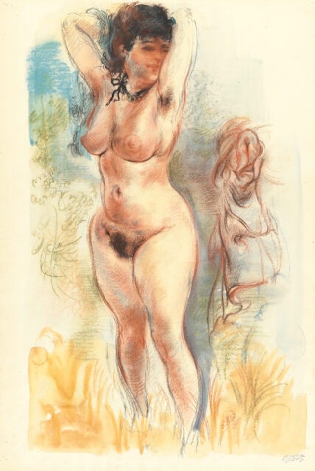 Standing female nude by George Grosz