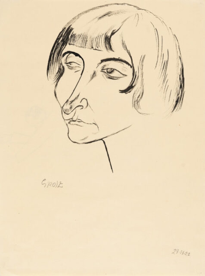Female head by George Grosz