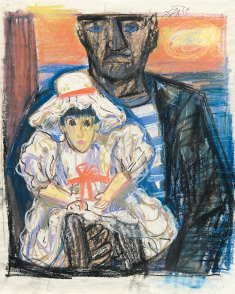 Fisherman and child by Marc Chagall
