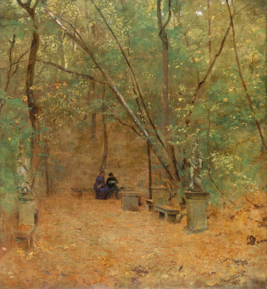 In the park of Mainberg Castle near Schweinfurt by Hans Thoma