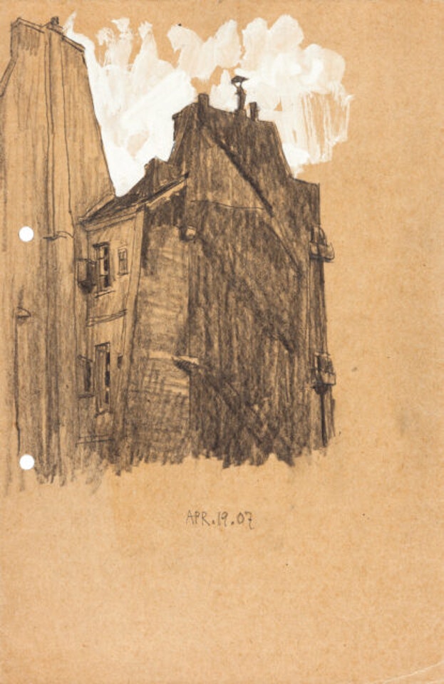 Corner House in Paris by Lyonel Feininger