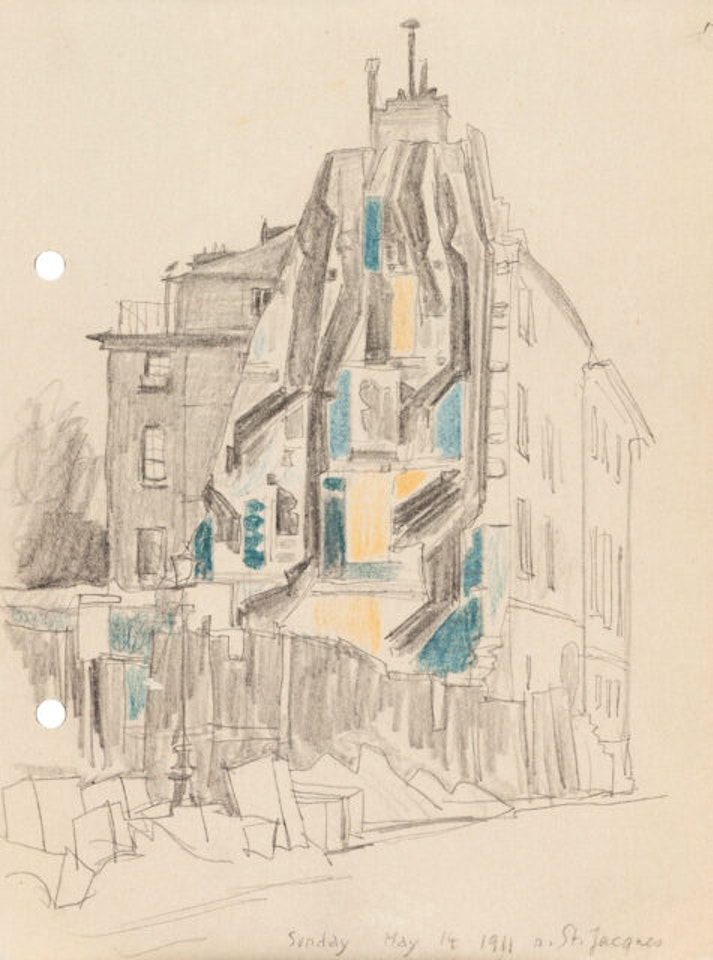 “Rue St. Jacques” by Lyonel Feininger
