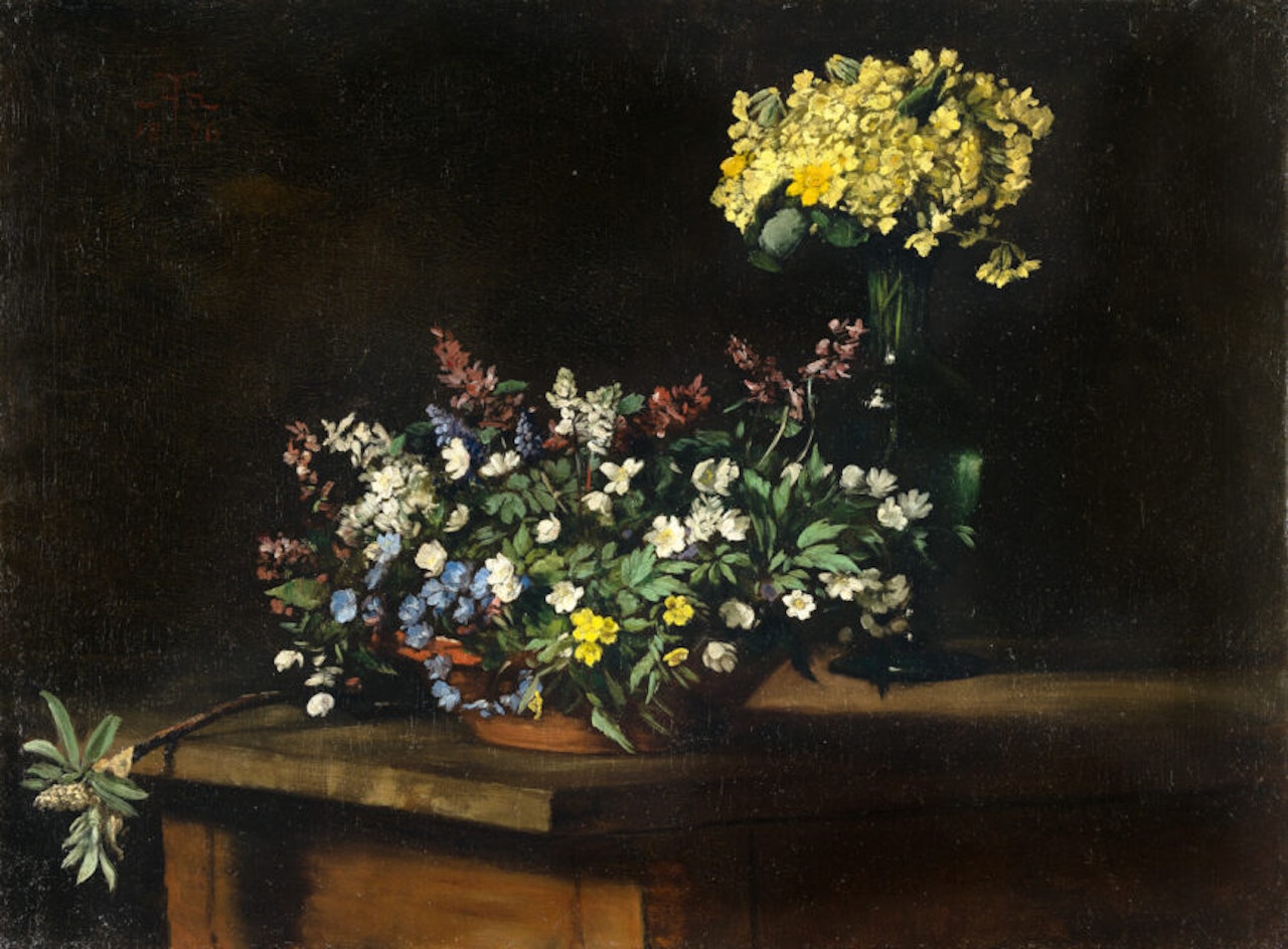 Spring flowers by Hans Thoma