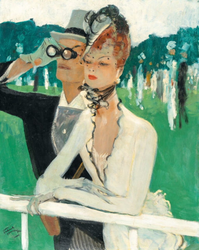 “Au pesage” by Jean Gabriel Domergue
