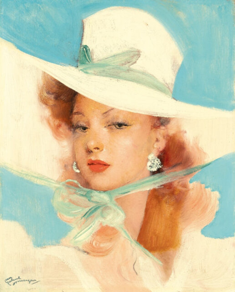 Femme au chapeau by Jean Gabriel Domergue