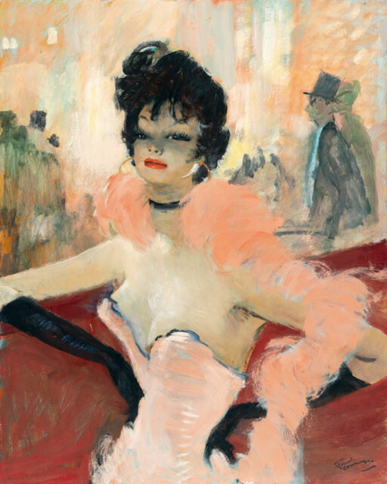 “Le boa rose” by Jean Gabriel Domergue