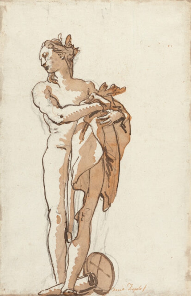 Standing Nude Woman by Giovanni Domenico Tiepolo