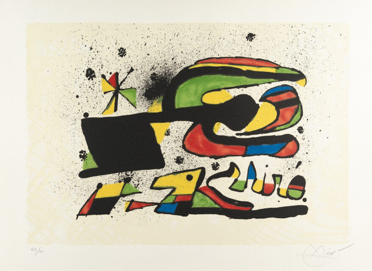 Gos i ocell by Joan Miró