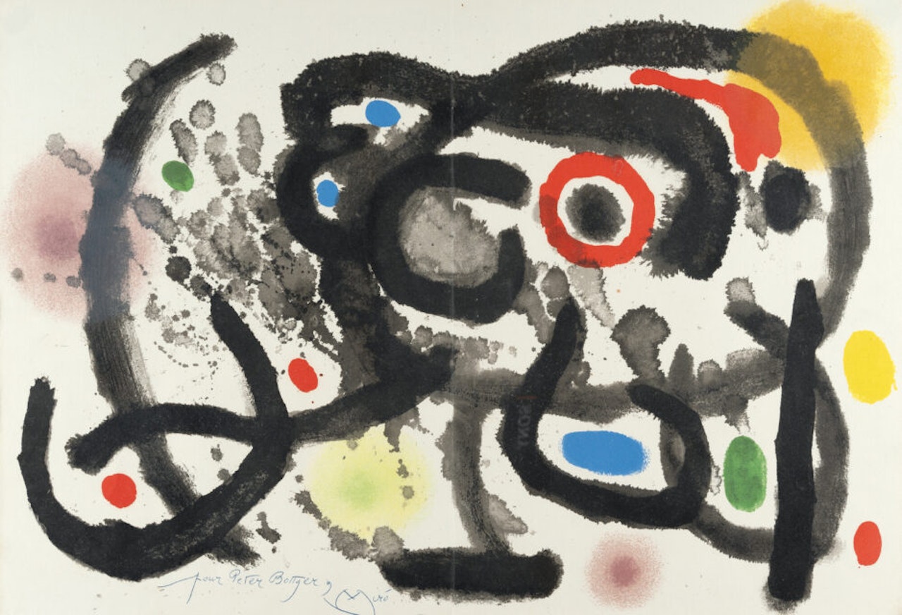 1 sheet from: Ceramique wall for Harvard (Derrière le Miroir) by Joan Miró