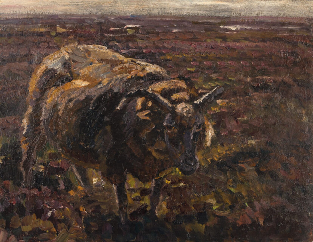 Sheep in the Heathland by Heinrich von Zugel