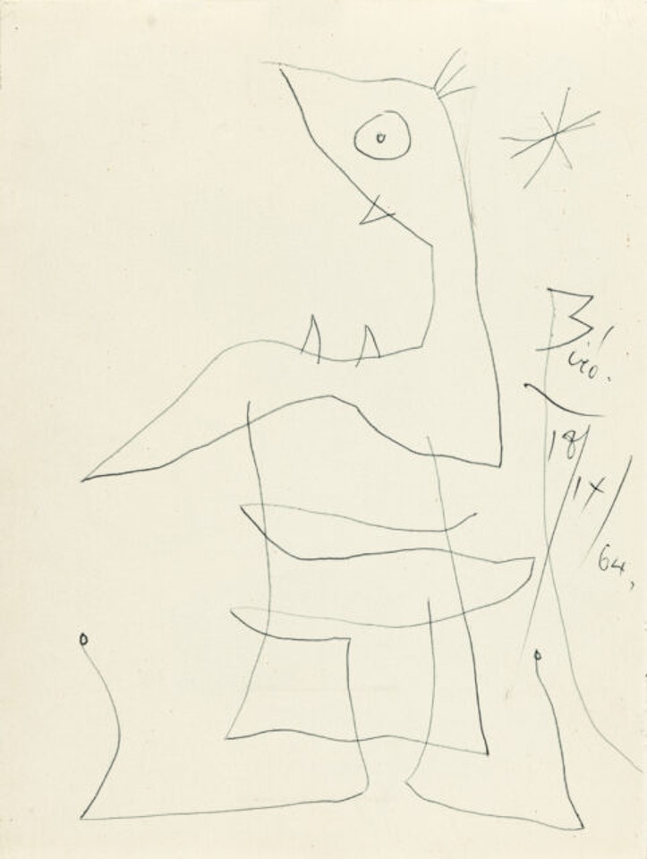 Untitled (figurative composition) by Joan Miró
