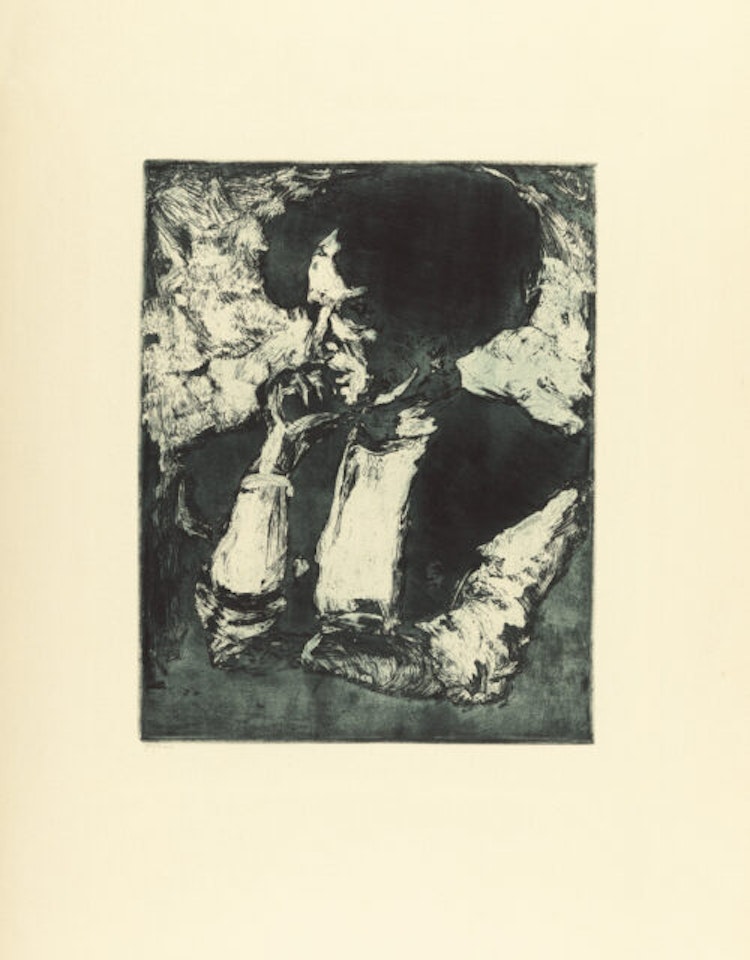 Woman with dark hair by Emil Nolde