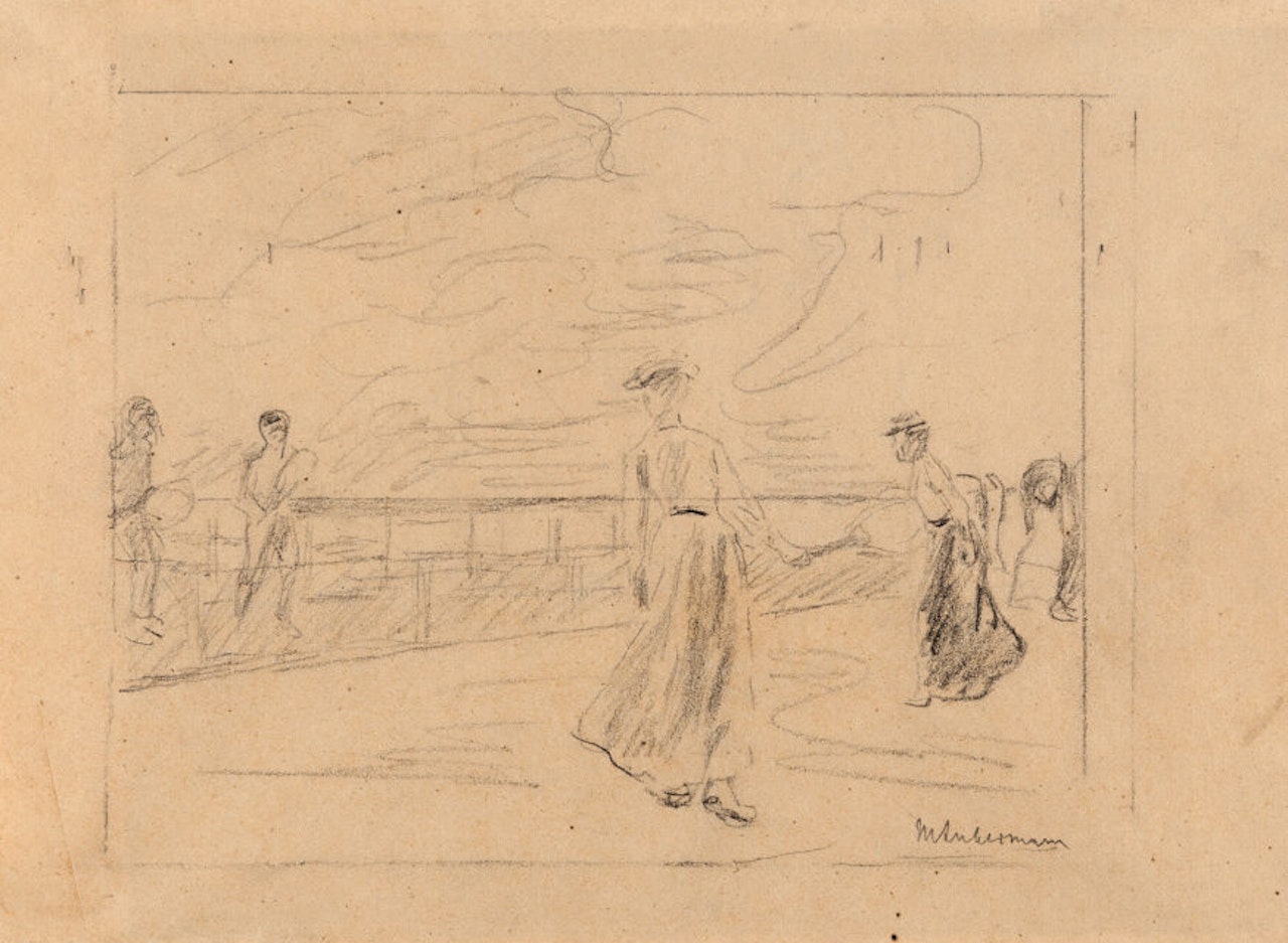 Tennis player at the seaside by Max Liebermann