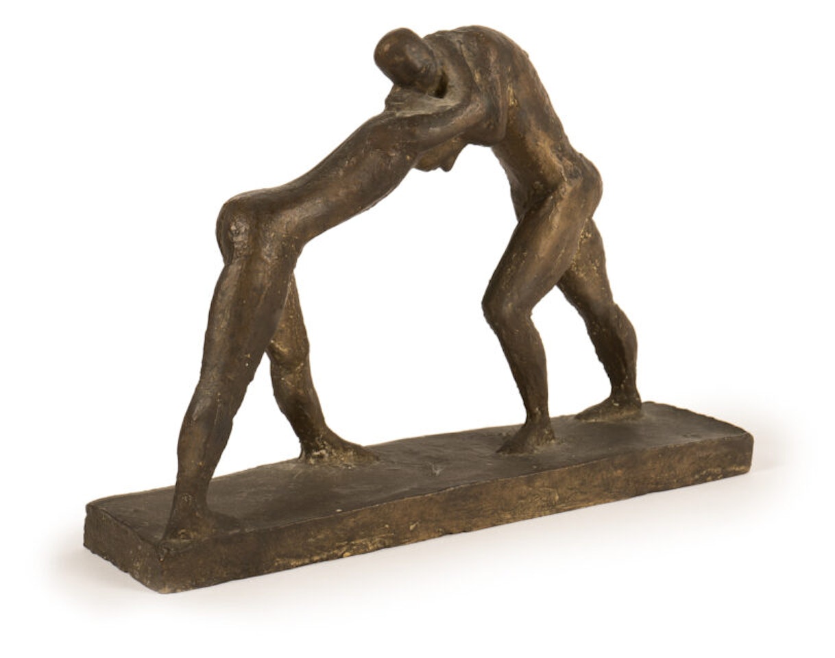wrestling group (wrestlers) by Gerhard Marcks