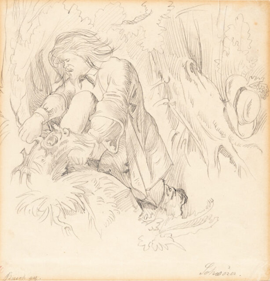 The oath in the woods by Wilhelm Busch