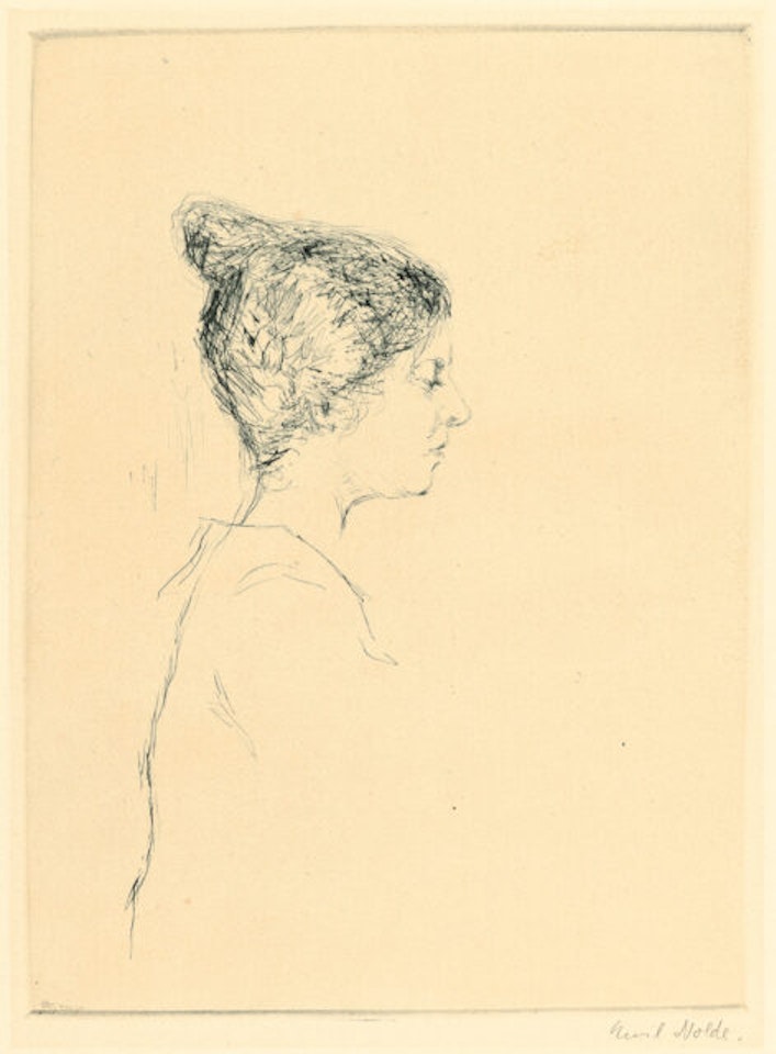 Woman"s profile (Ada Nolde) by Emil Nolde