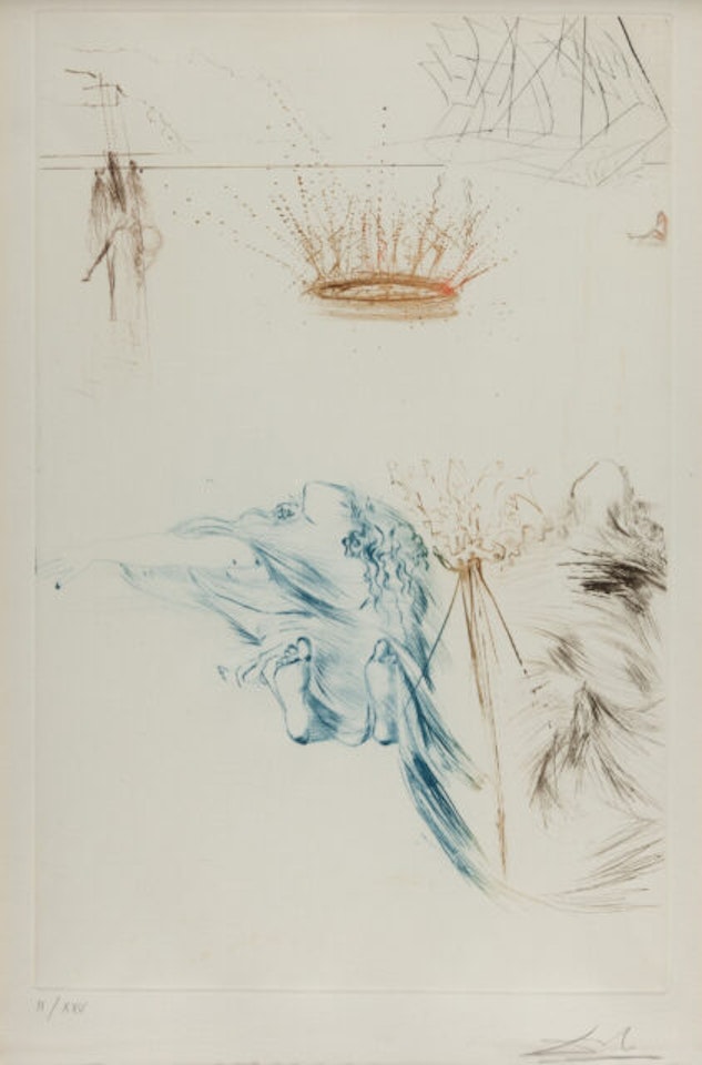 The death of Tristan and Isolde from: Tristan and Isolde by Salvador Dali
