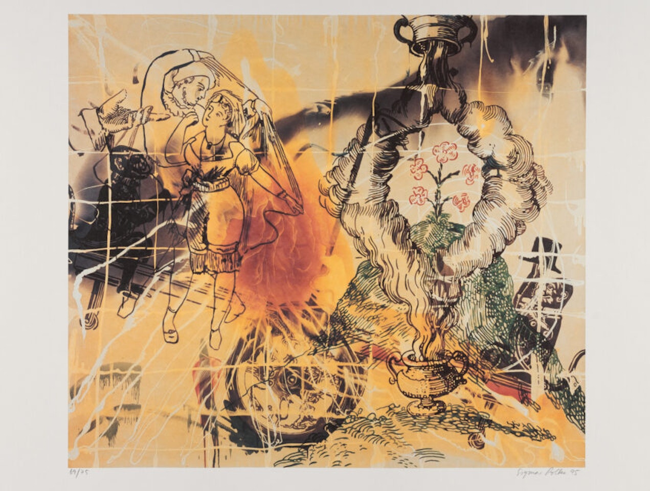 Monkeys swing by Sigmar Polke