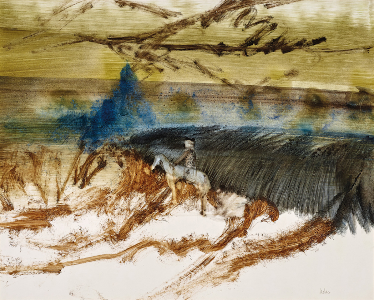 Kelly on Horse c1962 by Sidney Nolan