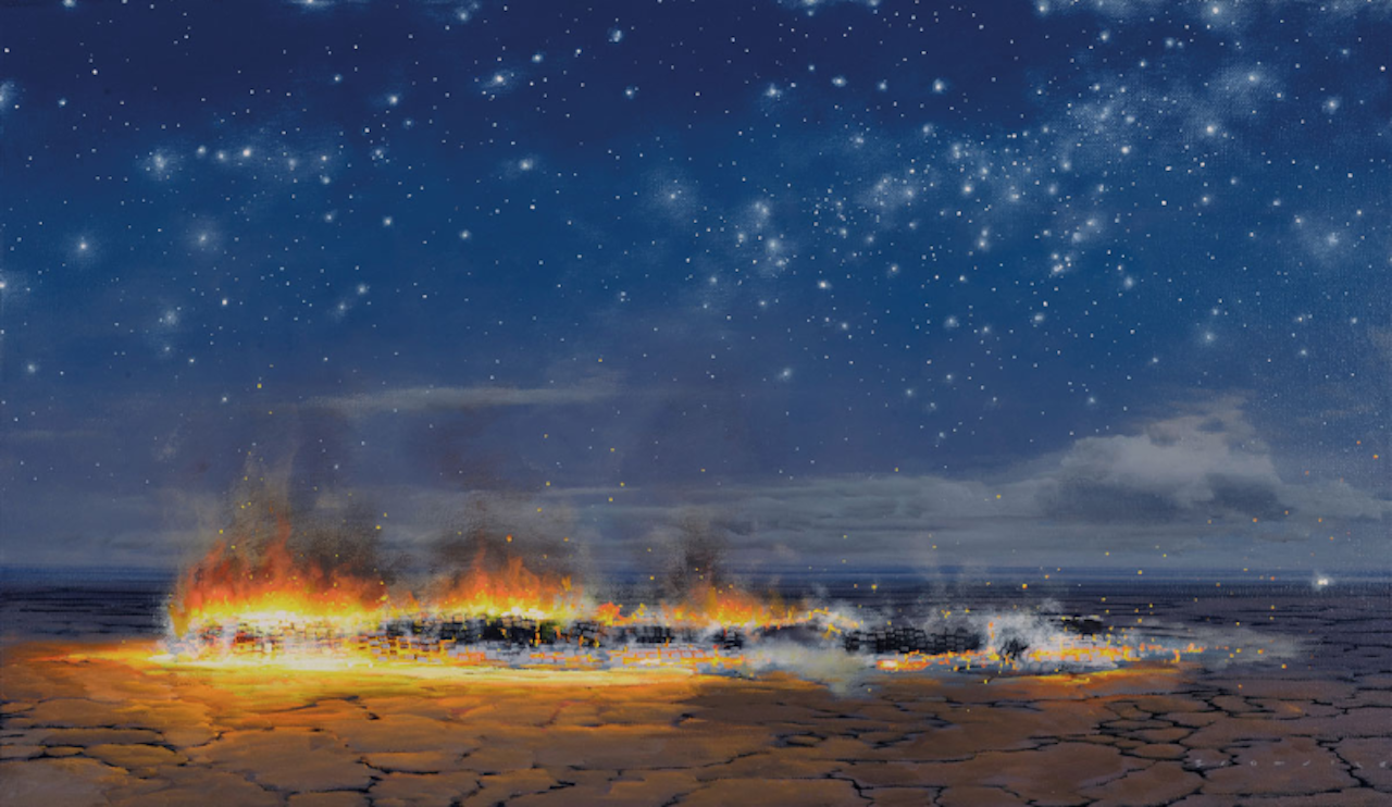 Autumn Night Fire by Tim Storrier