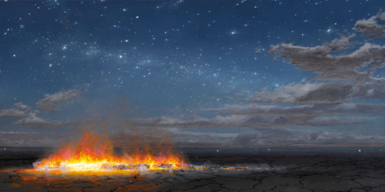 The Night Blaze by Tim Storrier