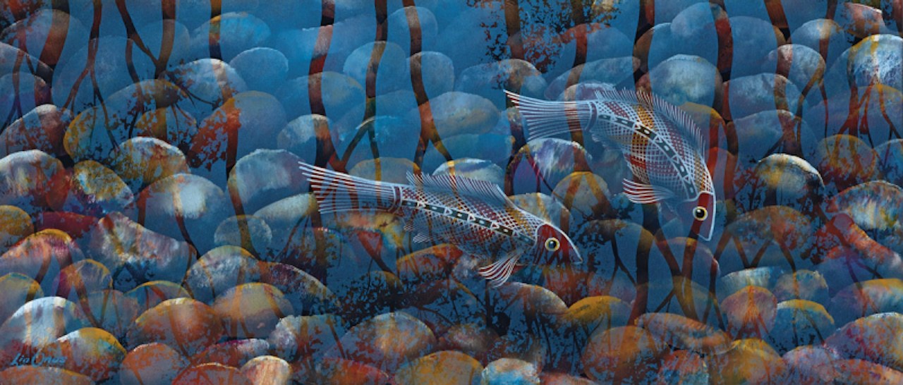 Bulla Goonya (Two Fish) by Lin Onus