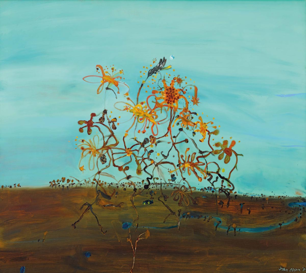 Evening with Passing Wildflowers by John Olsen