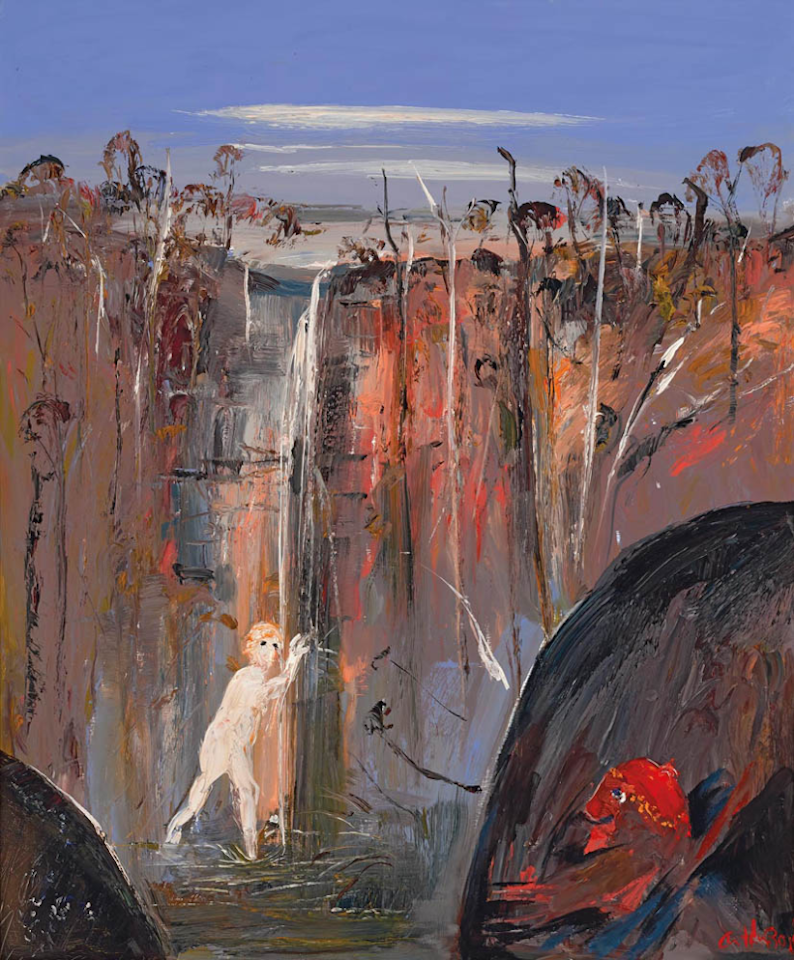 Woman Bathing in a Waterfall (Susanna and the Elders) by Arthur Merric Bloomfield Boyd