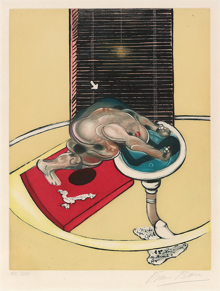 Figure at a Washbasin, from Requiem pour la Fin des Temps by Francis Bacon