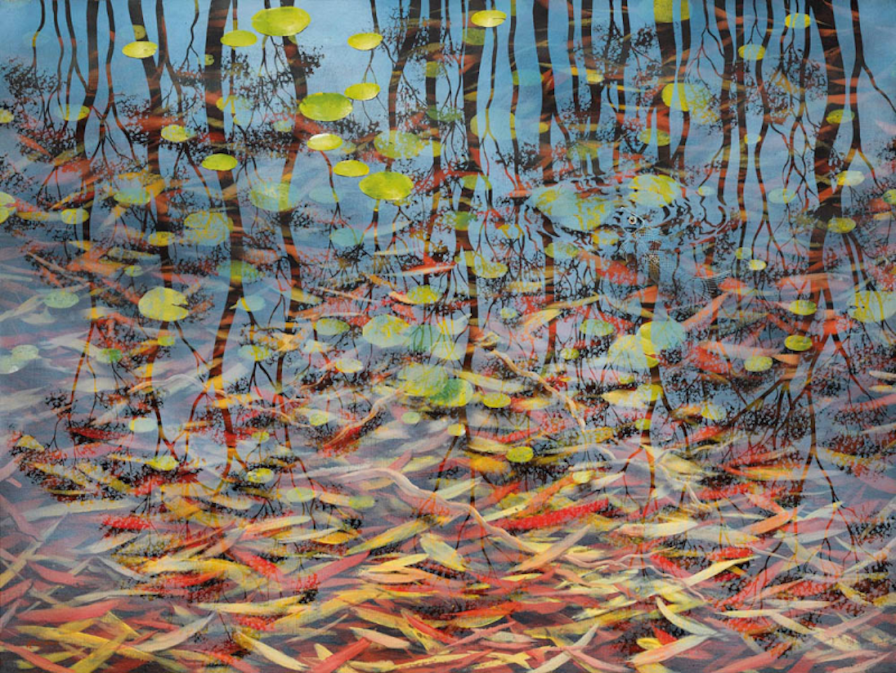 Fish and Ripple - Dingo Springs II by Lin Onus