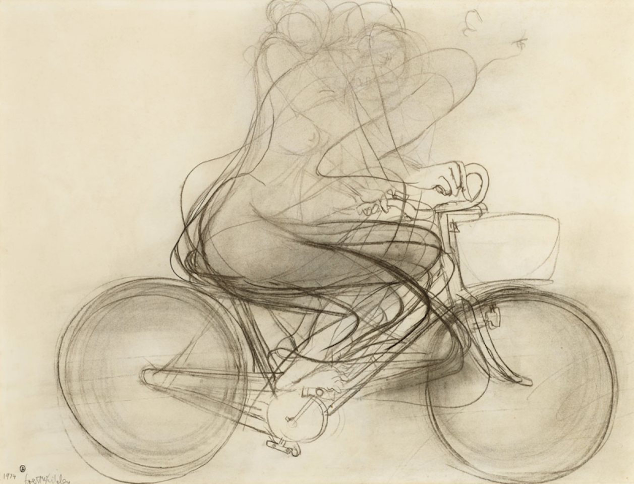 Girl on a Bike by Brett Whiteley