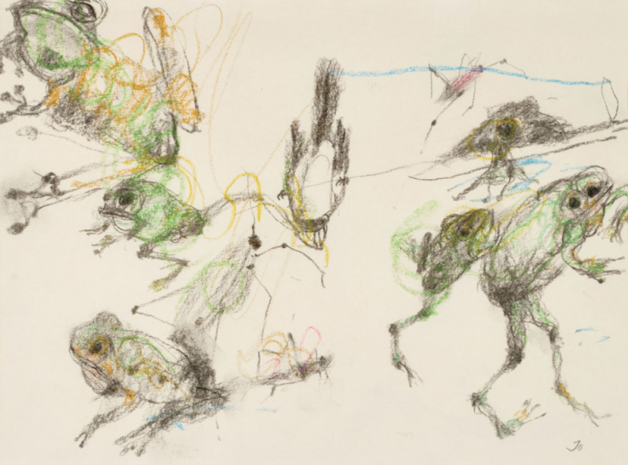 Jumping Frogs by John Olsen