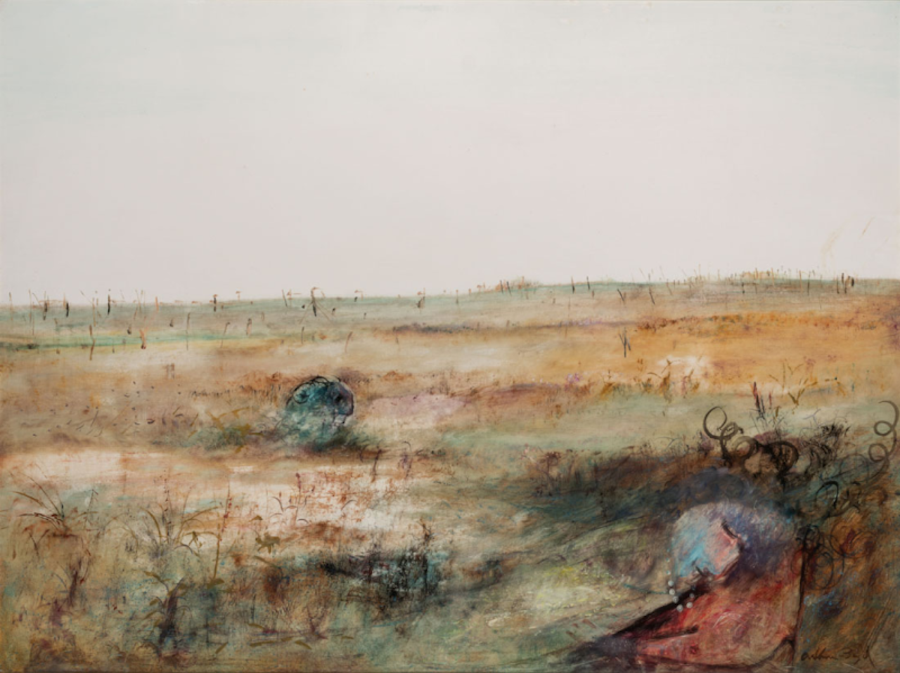 Bride in a Wimmera Landscape by Arthur Merric Bloomfield Boyd