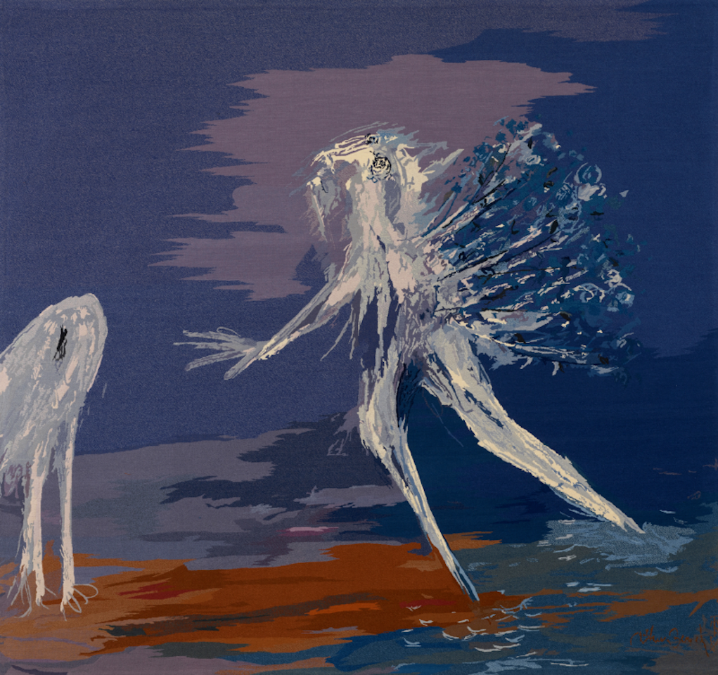 Starry Night, White Dog by Arthur Merric Bloomfield Boyd