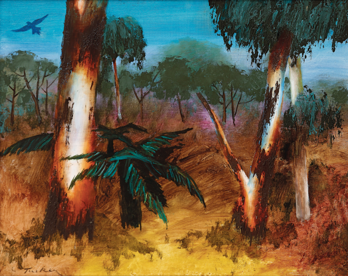 Bird Flying through Forest by Albert Tucker