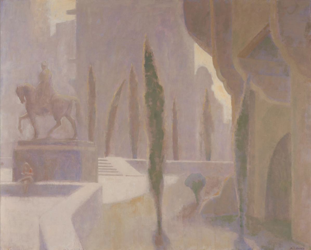 Giraffes and Mt. Kenya by John Olsen