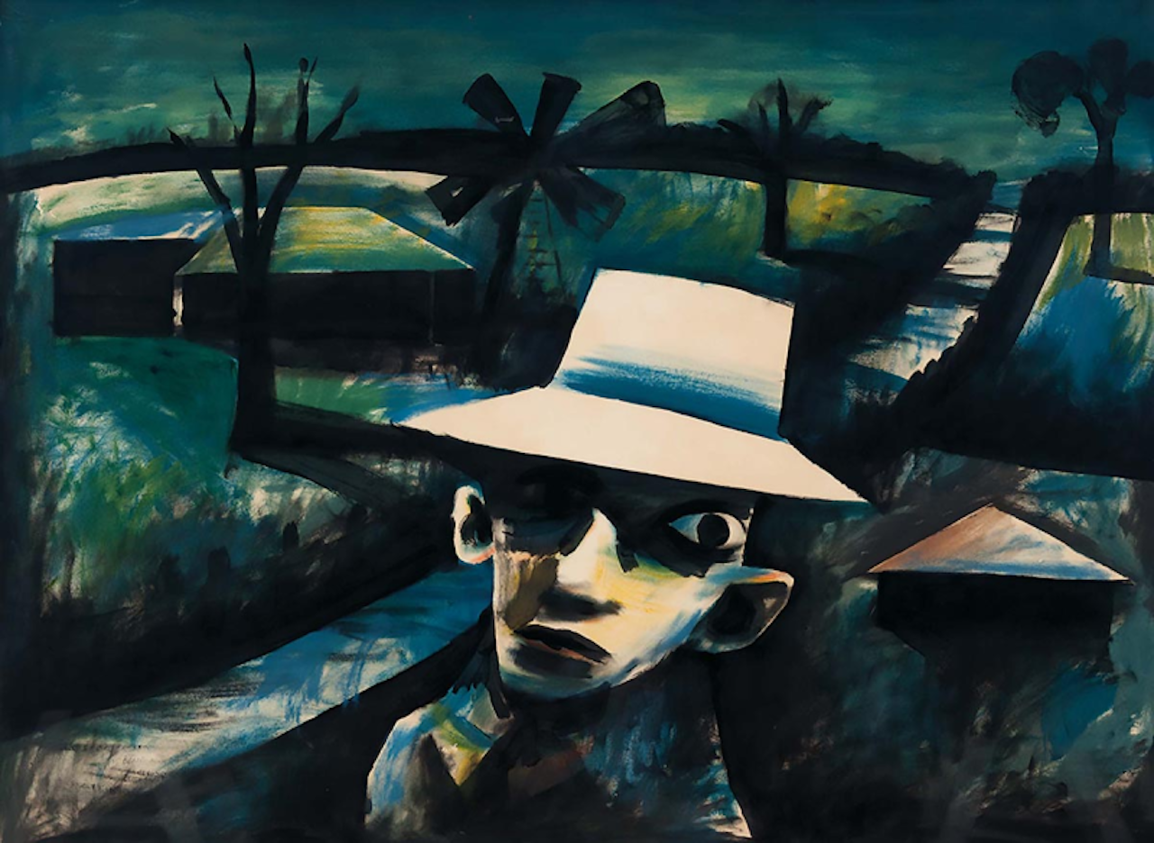 Man in Night Landscape by Charles Blackman