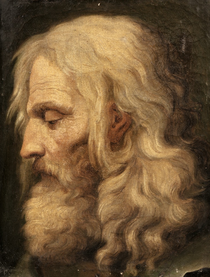 HEAD OF AN OLD MAN, SKETCH by French School