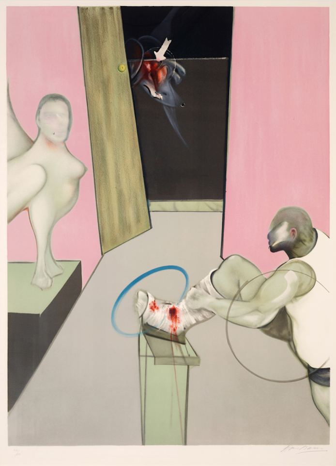 Oedipus and the Sphinx after Ingres by Francis Bacon